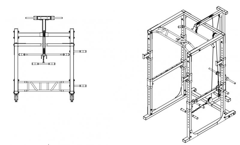 RawFitness Lat Pulley voor RawFitness Power rack 2