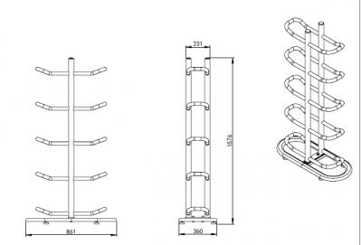 RawFitness opbergrek voor medicijnballen 1