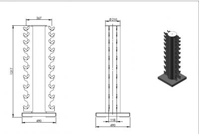 RawFitness dumbbell opbergrek 2
