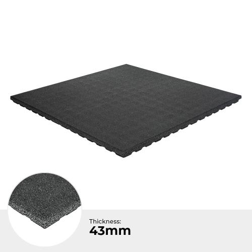 Fitness floor standard 100x100x4,3 cm (Black)   3