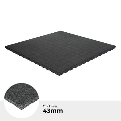 Fitness floor standard 100x100x4,3 cm (Black)   3