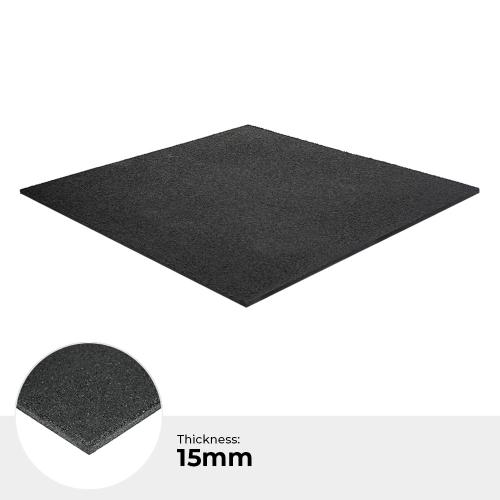 Fitnessvloer standaard 100x100x1,5 cm (Zwart) 3
