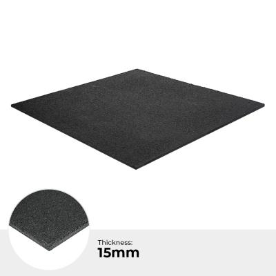 Fitnessvloer standaard 100x100x1,5 cm (Zwart) 3
