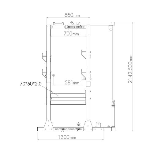 RawFitness power rack PRO + lat pulley 6