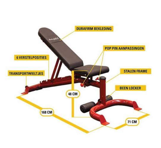 Body-Solid Flat Incline/Decline bank GFID100 1