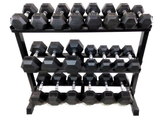 Hex Dumbbells 220 kg 2,5 to 22,5 kg 1
