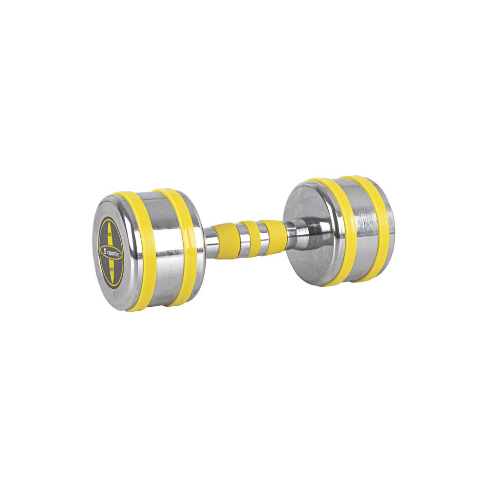 Insportline Chrome Dumbbell Yellsteel (1-14 kg) 8