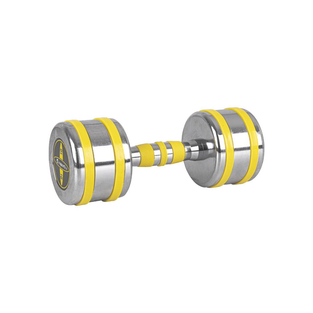 Insportline Chrome Dumbbell Yellsteel (1-14 kg) 10