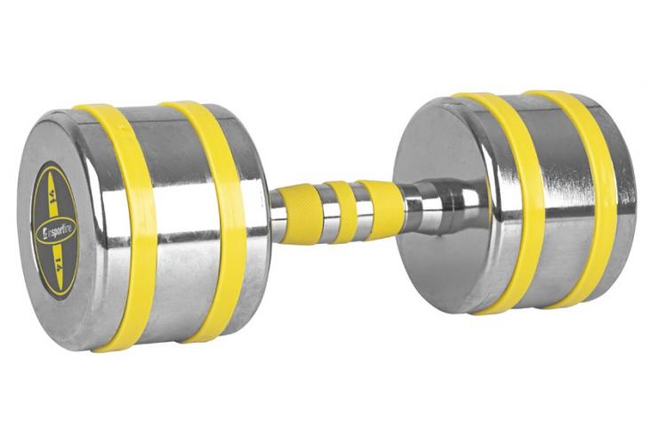 Insportline Chrome Dumbbell Yellsteel (1-14 kg) 12