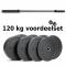 Strongman Halterstang inclusief bumper plates 120 kg