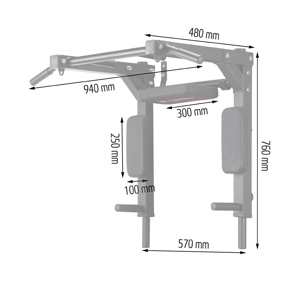 Wall-Mounted Pull-Up Bar inSPORTline L-Bar 4