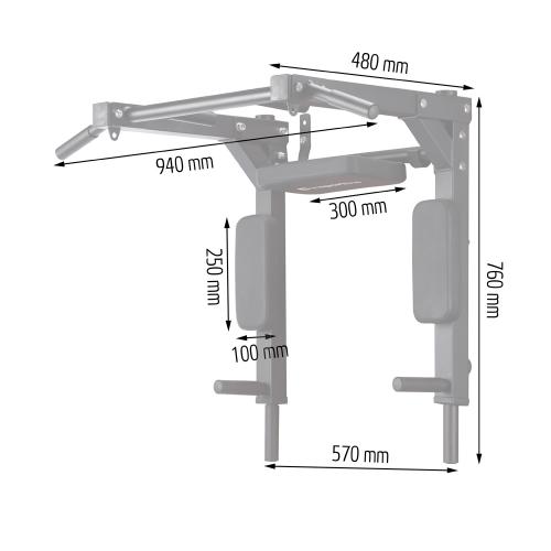 Wall-Mounted Pull-Up Bar inSPORTline L-Bar 4