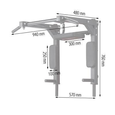 Wall-Mounted Pull-Up Bar inSPORTline L-Bar 4