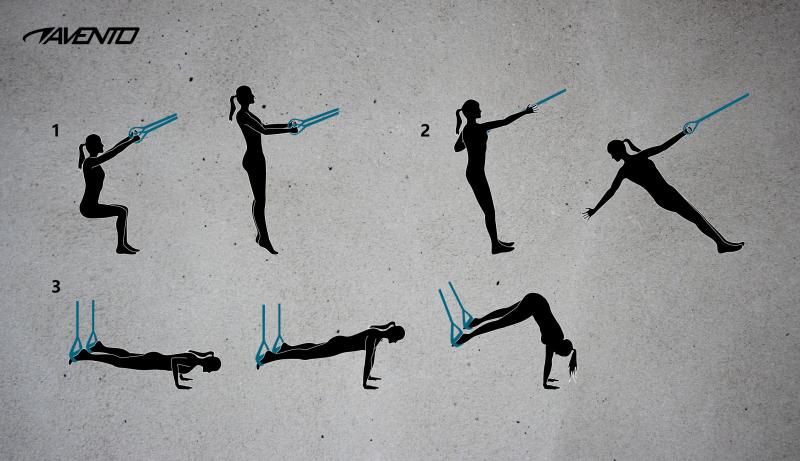 Avento Suspension trainer set 3