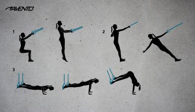 Avento Suspension trainer set 3