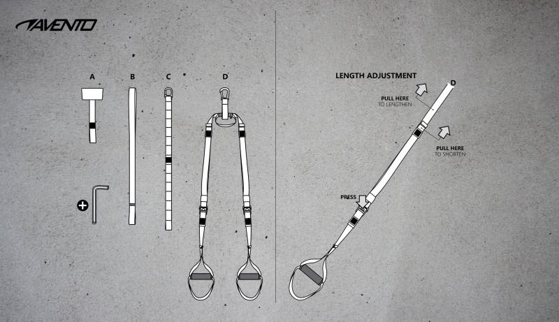 Avento Suspension trainer set 4