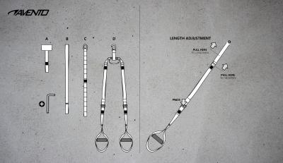 Avento Suspension trainer set 4