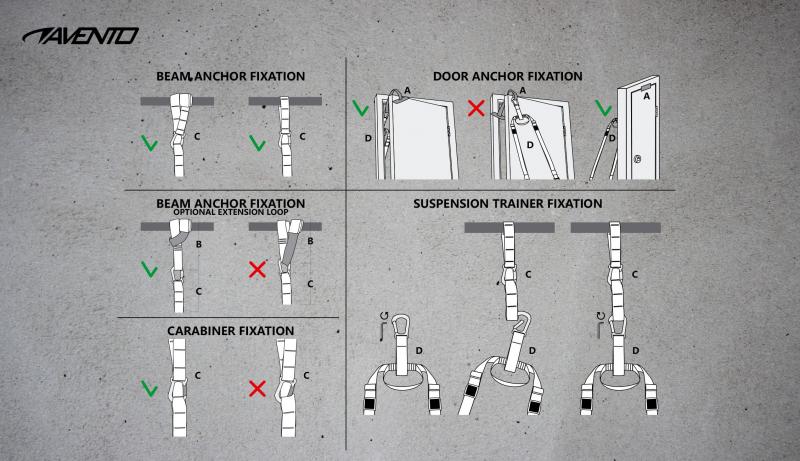 Avento Suspension trainer set 5