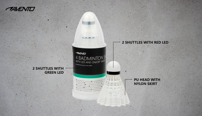 4 badminton shuttles LED 2