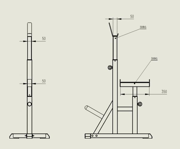 Commercial Squat Rack SM-001 1