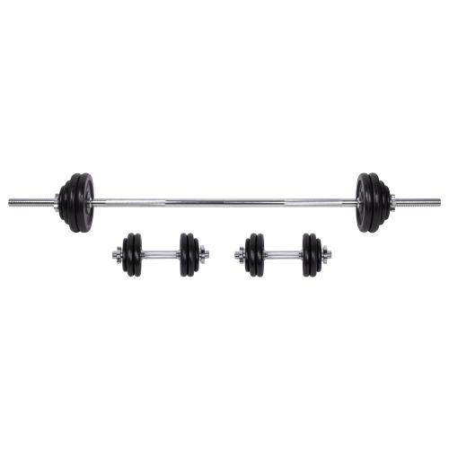 Barbell en Dumbbell Set met koffer 50 kg 1