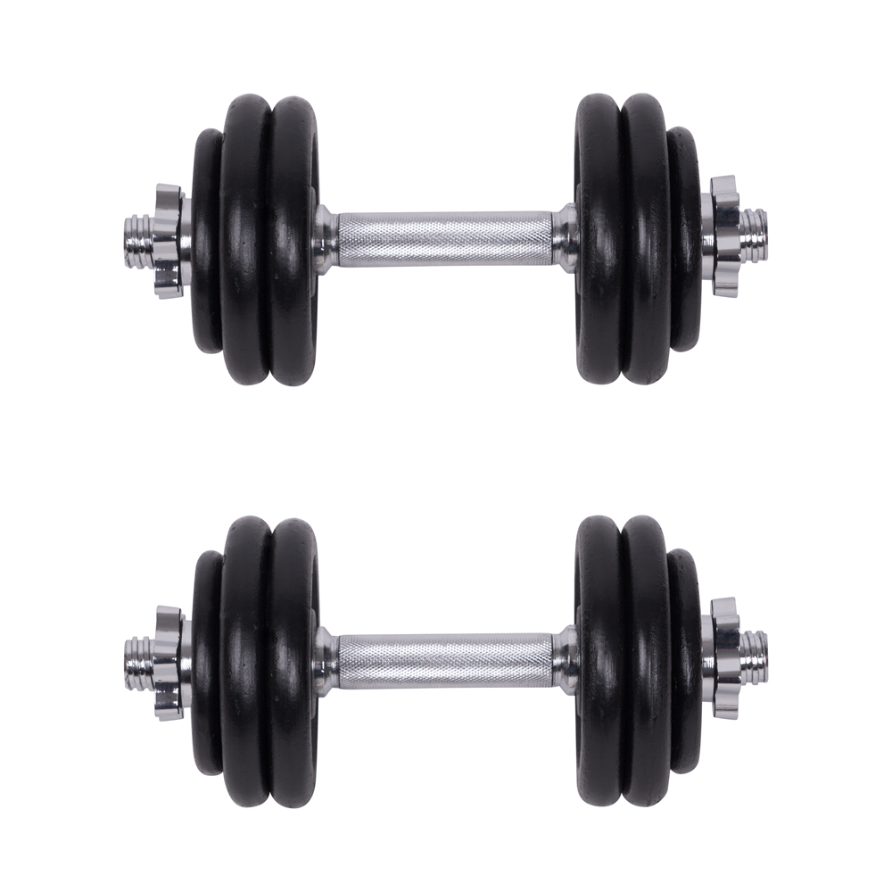Barbell en Dumbbell Set met koffer 50 kg 3