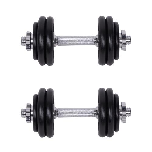 Barbell en Dumbbell Set met koffer 50 kg 3