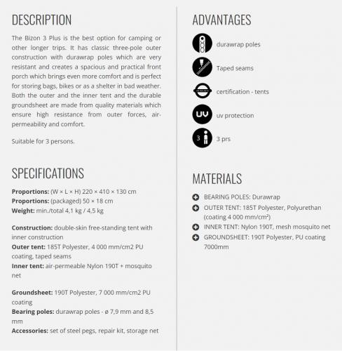 Husky Bizon 3 Plus tent (3 persons) 11