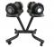 2 x Duo-tech dumbbells 25 kg + stand