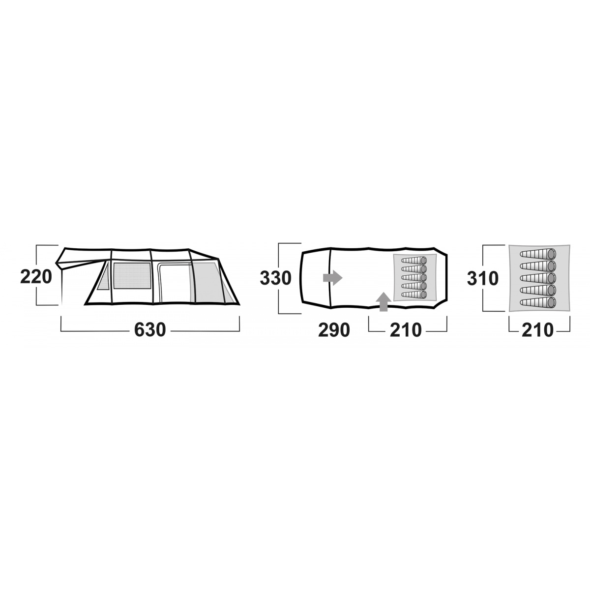Husky CARAVAN 17 Dural tent 14