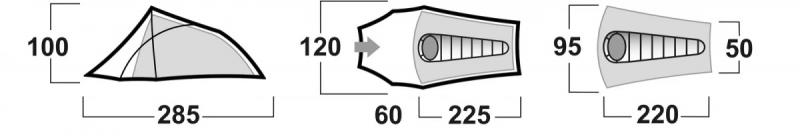 Husky tent FLAME 2 Extreme (Rood) 4