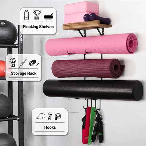 Storage rack for fitness items 1