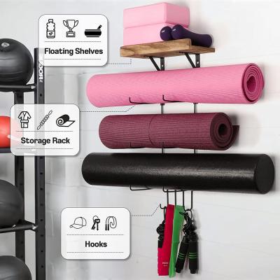 Storage rack for fitness items 1
