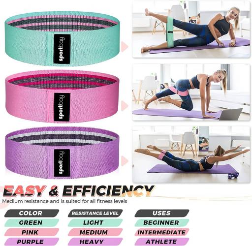 Sportbay® Booty bands (3 of 6 stuks) 9