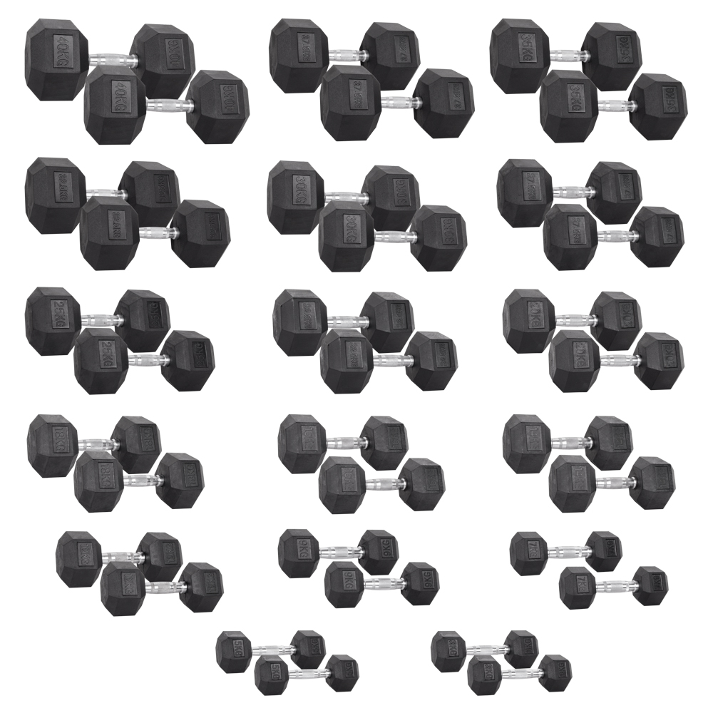 Insportline hexa dumbbells Hexsteel (3 - 40 kg) 15