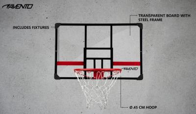 Avento basketbalbord met ring en net  1