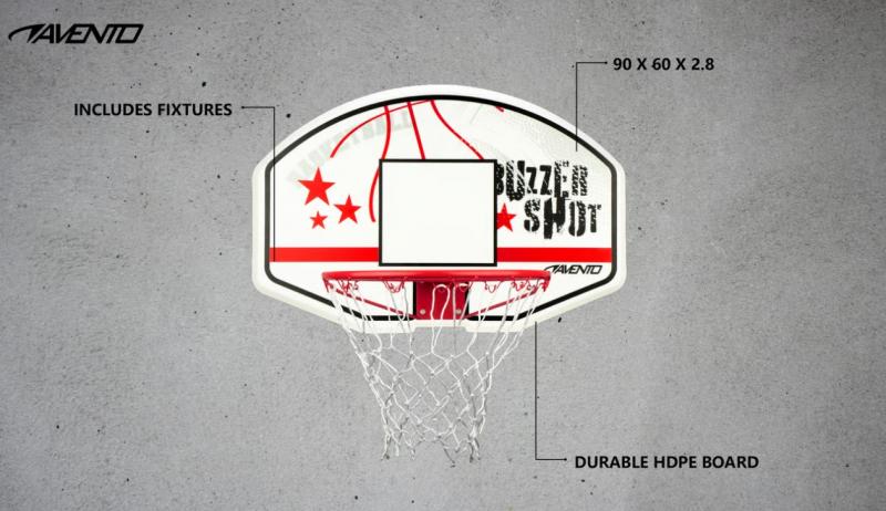 Avento Buzzershot basketball board with ring and net 1