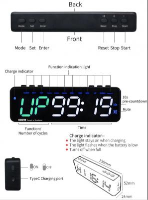 Crossfit timer met magnet 6