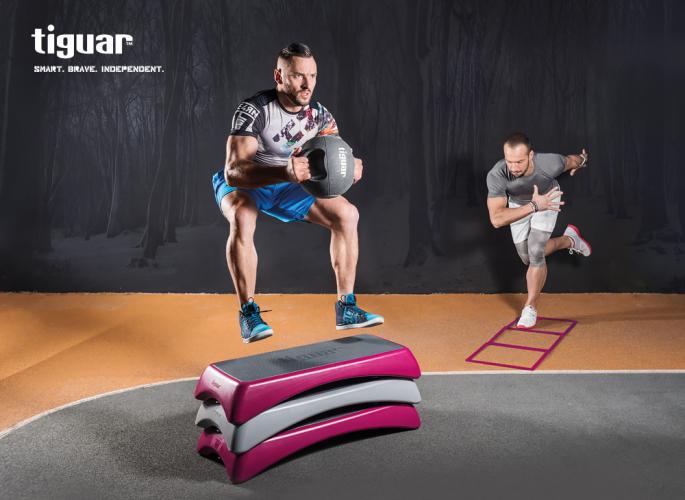 Tiguar fitness step compleet (Paars) 10