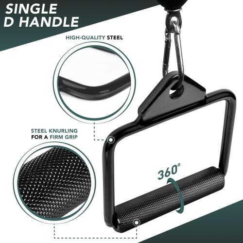 Sportbay Single stirrup handle zwart 1