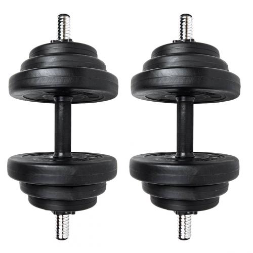 Dumbbell set met cement vulling (2 x 10 kg) 3