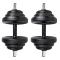 Dumbbells set with cement content