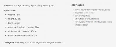 Tiguar Fitness ball hanger 3