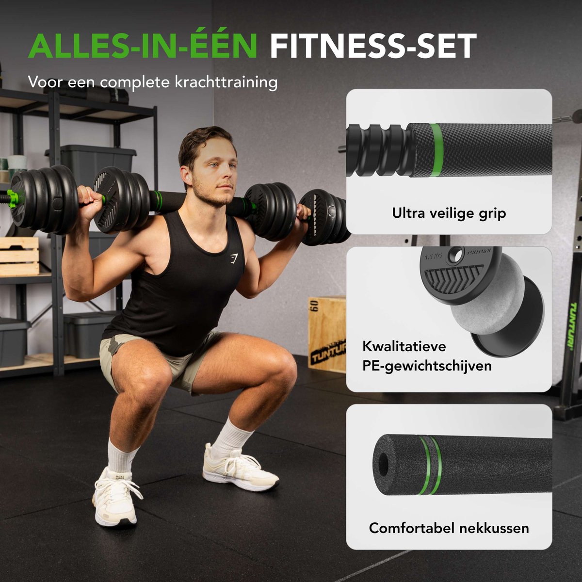 Tunturi dumbbell set 28 kg 3