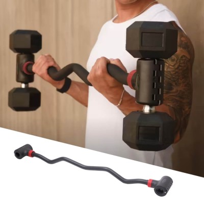 EZ Barbell met Dumbbell Clips inSPORTline Bakuhold 103 cm