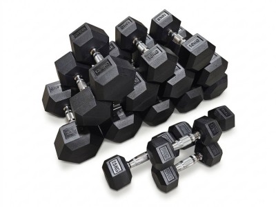 Kraftstation – Verstellbare Hantelbank, 220kg Hex-Hanteln & 3-stufiges Rack 1