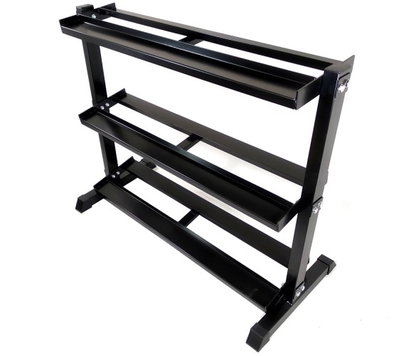 Kraftstation – Verstellbare Hantelbank, 220kg Hex-Hanteln & 3-stufiges Rack 8