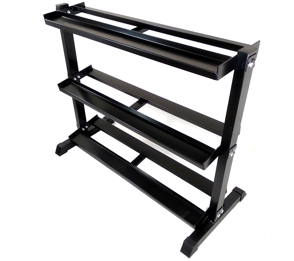 Kraftstation – Verstellbare Hantelbank, 220kg Hex-Hanteln & 3-stufiges Rack 8