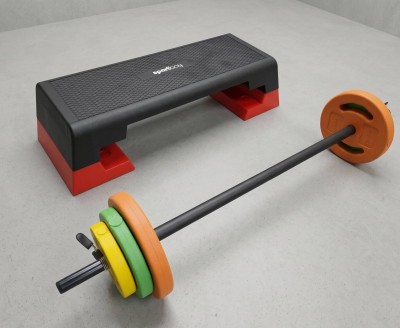 Sportbay professionele fitness step + body pump set 20 kg 2