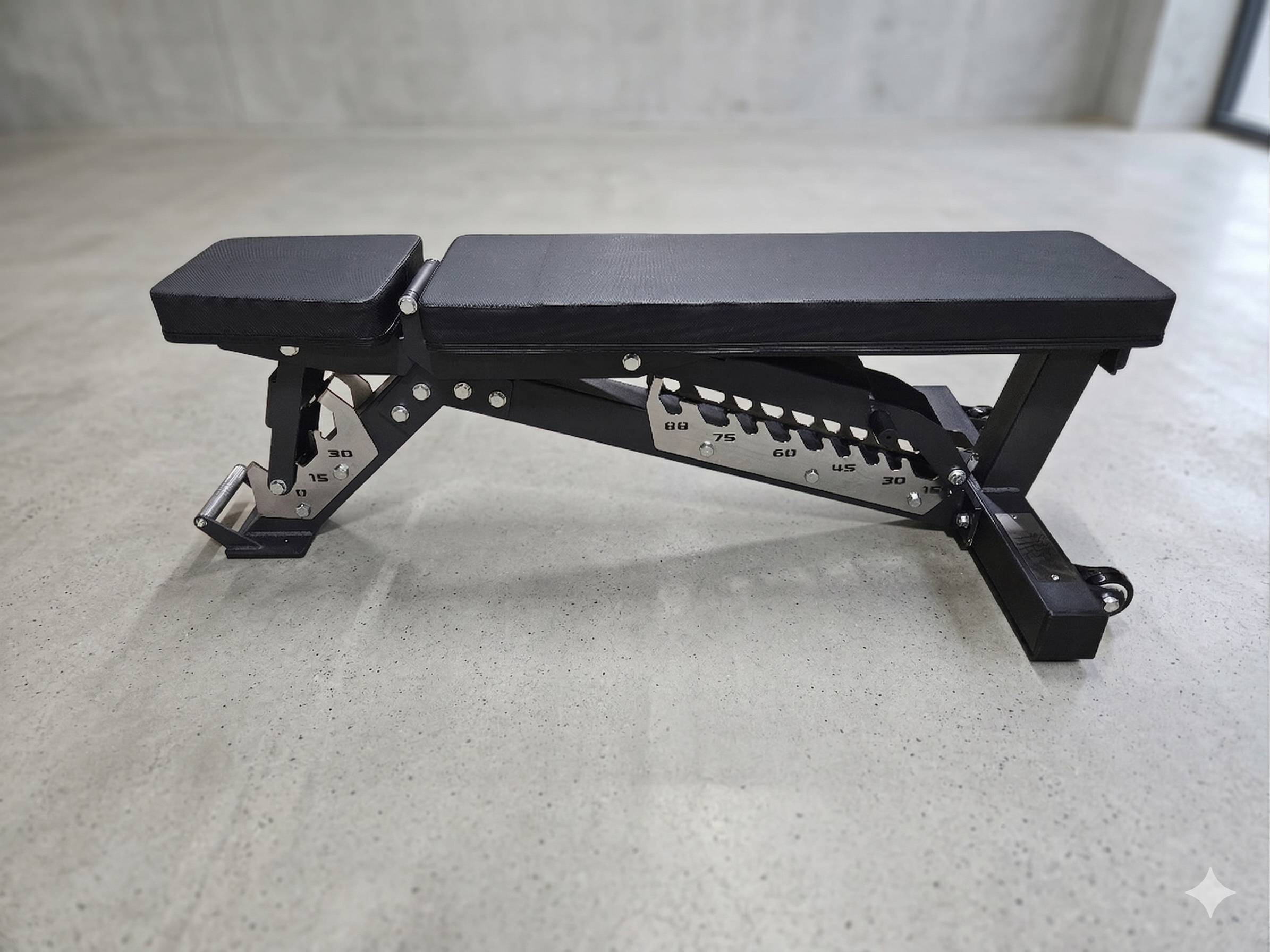 110 kg dumbbells + torenrek + RawFitness trainingsbank 7